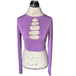 Shein Icon Top Sz Small Long Sleeve Cutout Cropped Clubwear Raved Y2k 90s Party